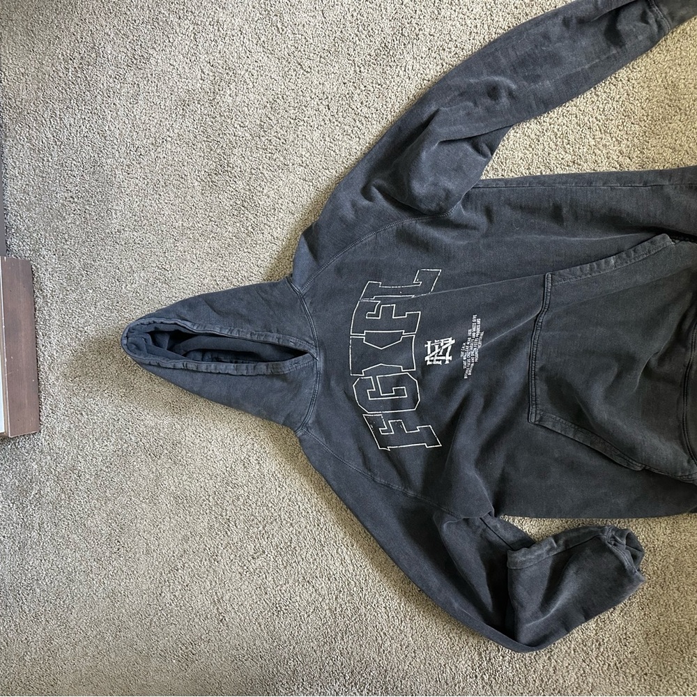 Gray Hoodie with Graphic Print